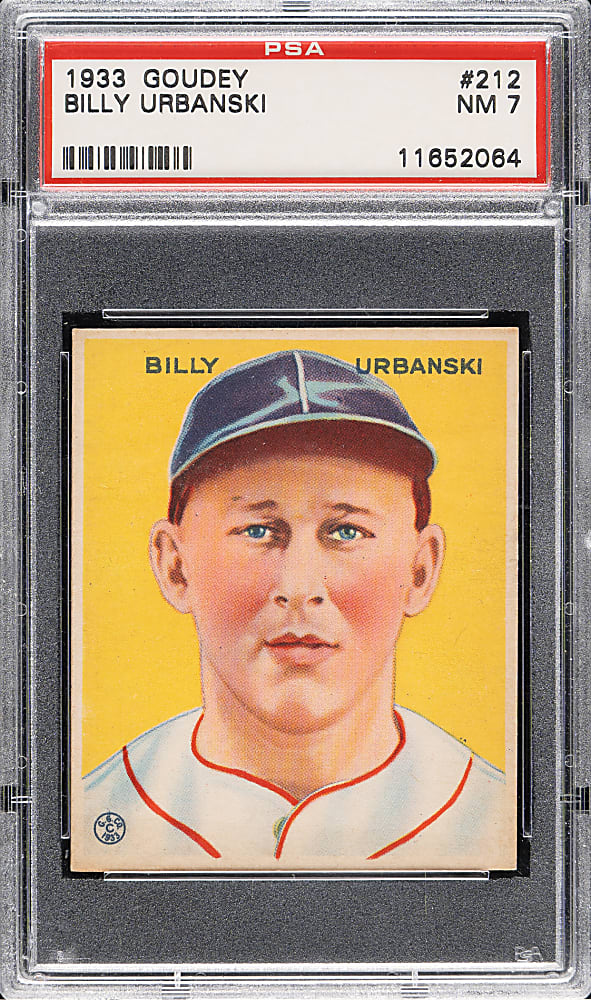 1933 R319 Goudey #212 Billy Urbanski PSA NM 7