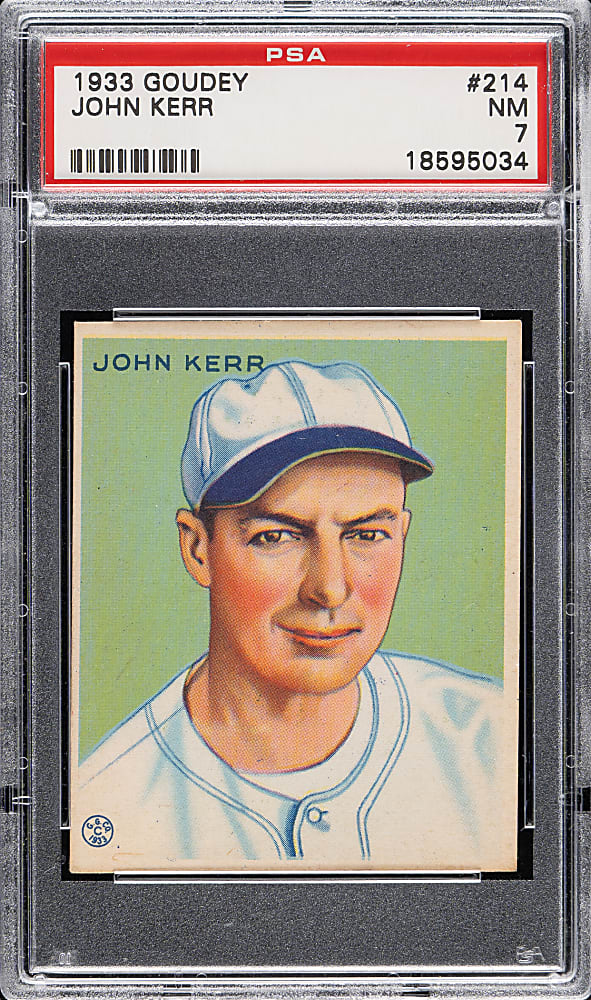 1933 R319 Goudey #214 John Kerr PSA NM 7