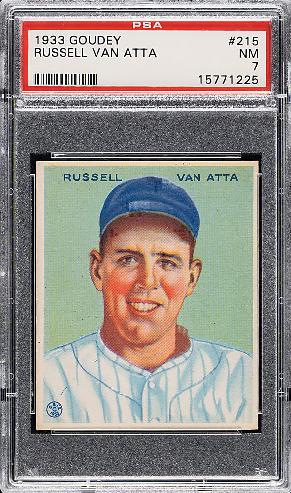 1933 R319 Goudey #215 Russell Van Atta PSA NM 7