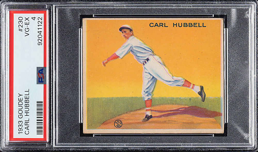 1933 R319 Goudey #230 Carl Hubbell PSA VG-EX 4