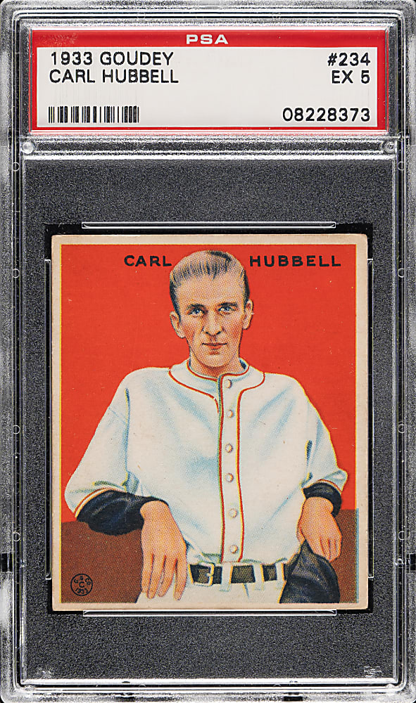 1933 R319 Goudey #234 Carl Hubbell PSA EX 5