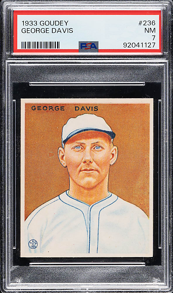 1933 R319 Goudey #236 George Davis PSA NM 7