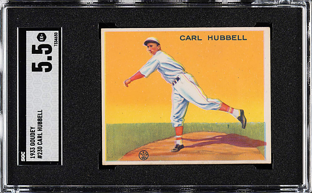 1933 R319 Goudey #230 Carl Hubbell SGC EX+ 5.5