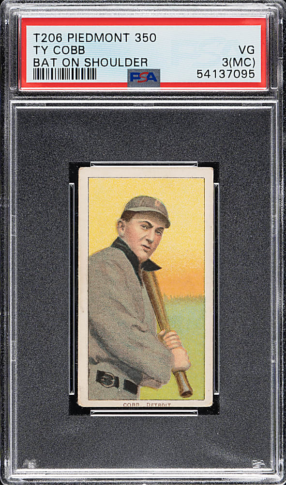 1909-1911 T206 White Border Ty Cobb Bat On Shoulder PSA VG 3 (MC)
