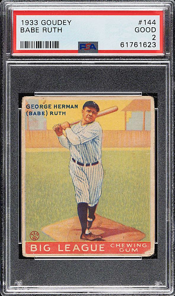 1933 R319 Goudey #144 Babe Ruth PSA GOOD 2