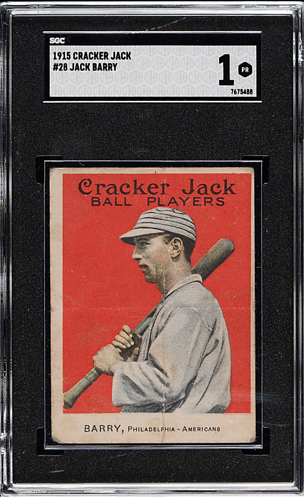 1915 E145 Cracker Jack #28 Jack Barry SGC POOR 1