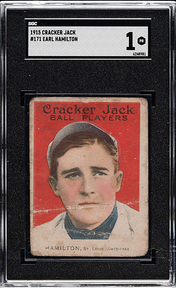 1915 E145 Cracker Jack #171 Earl Hamilton SGC POOR 1