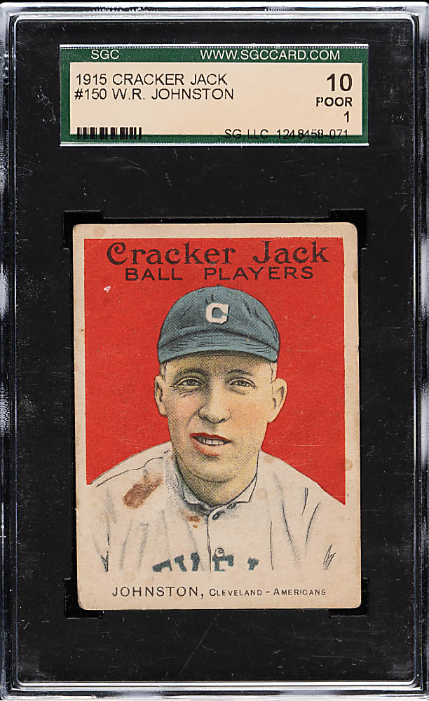 1915 E145 Cracker Jack #150 W. R. Johnston SGC POOR 10