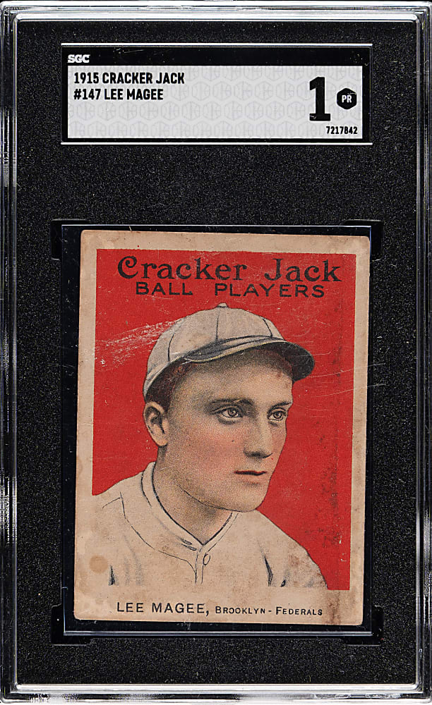 1915 E145 Cracker Jack #147 Lee Magee SGC POOR 1