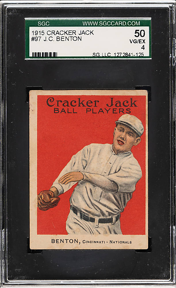 1915 E145 Cracker Jack #97 J. C. Benton SGC VG/EX 50