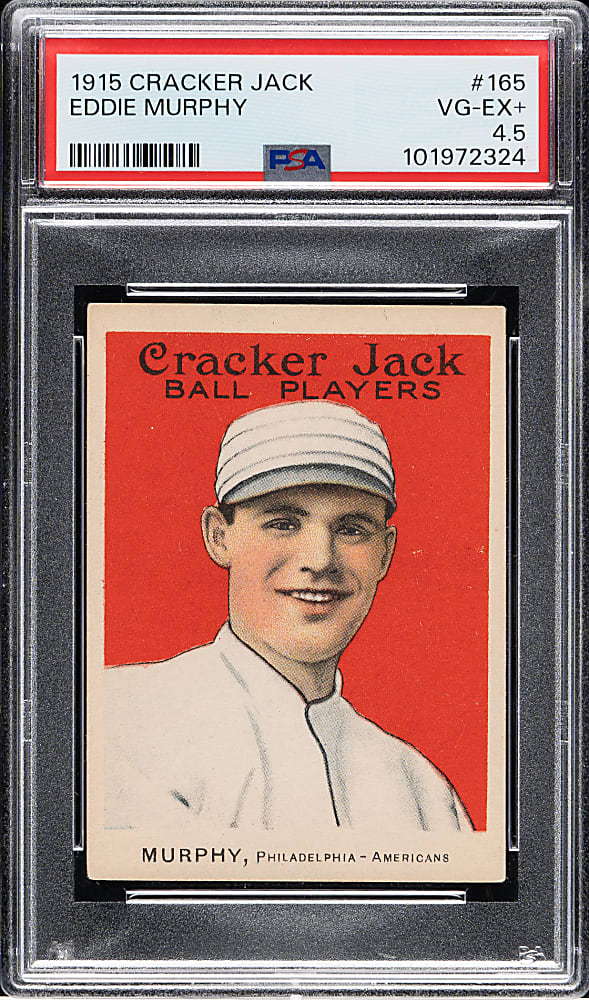 1915 E145 Cracker Jack #165 Eddie Murphy PSA VG-EX+ 4.5