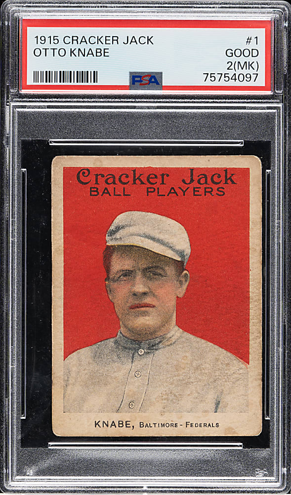 1915 E145 Cracker Jack #1 Otto Knabe PSA GOOD 2 (MK)