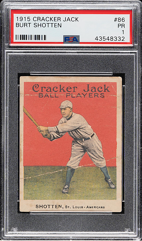 1915 E145 Cracker Jack #86 Burt Shotten PSA POOR 1
