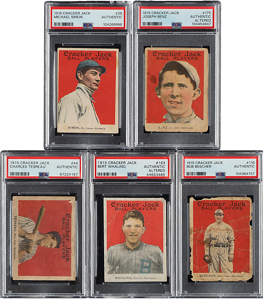 1915 E145 Cracker Jack PSA Authentic Collection (5)