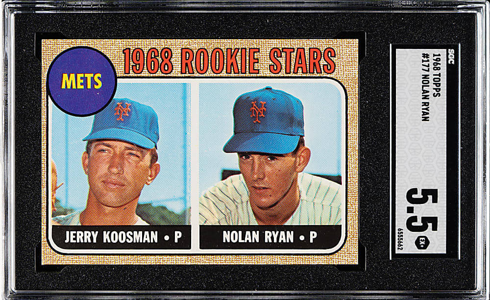 1968 Topps #177 Nolan Ryan Rookie SGC EX+ 5.5
