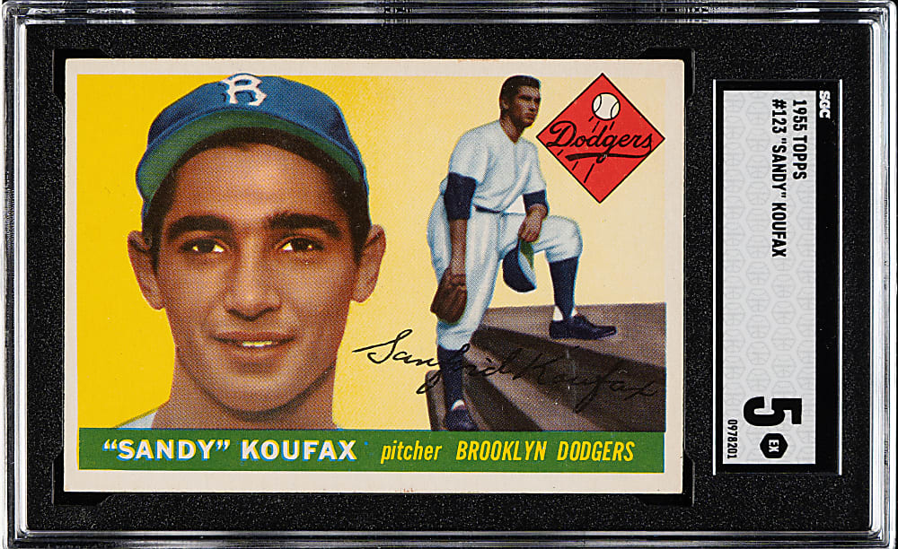 1955 Topps #123 Sandy Koufax Rookie SGC EX 5