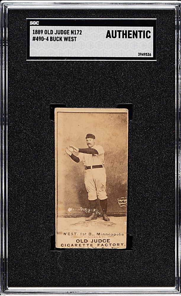 1889 N172 Old Judge Buck West SGC Authentic