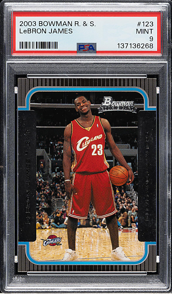 2003-2004 Bowman Rookies and Stars Basketball #123 LeBron James Rookie PSA MINT 9