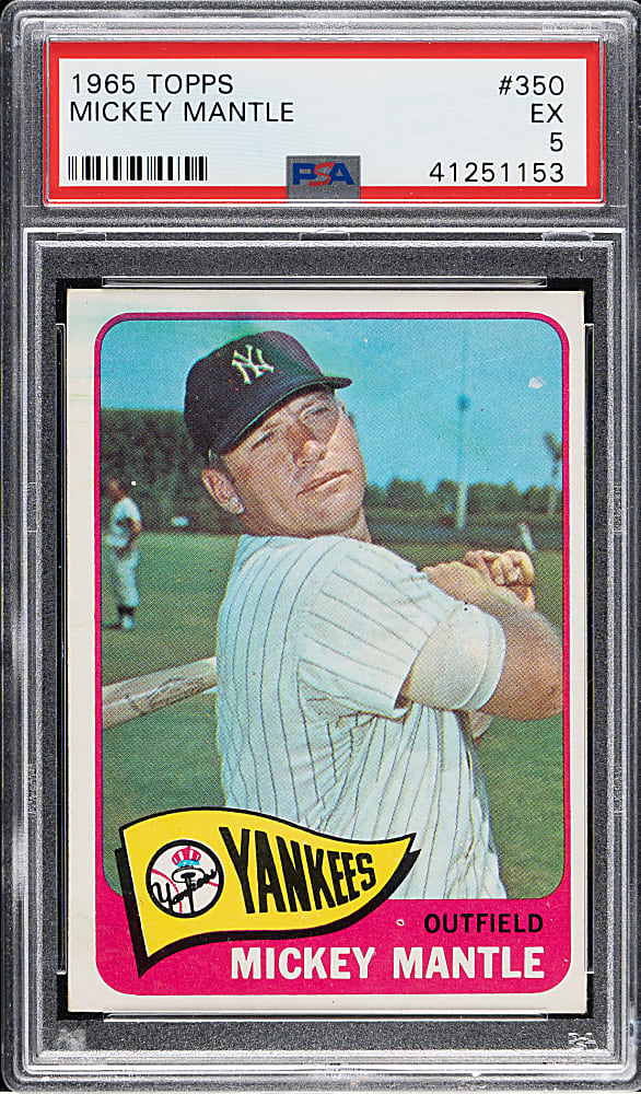 1965 Topps #350 Mickey Mantle PSA EX 5