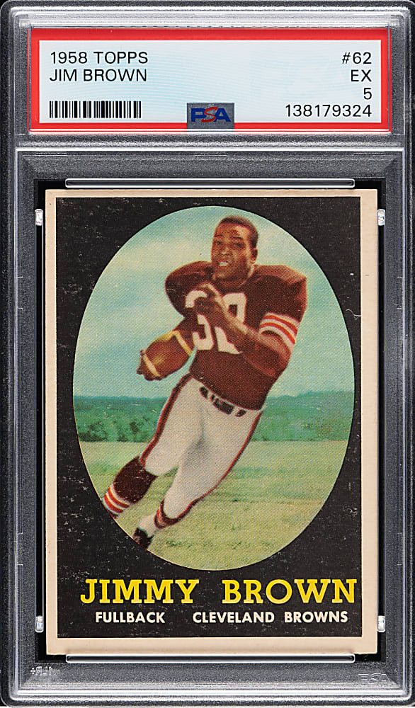 1958 Topps Football #62 Jim Brown Rookie PSA EX 5