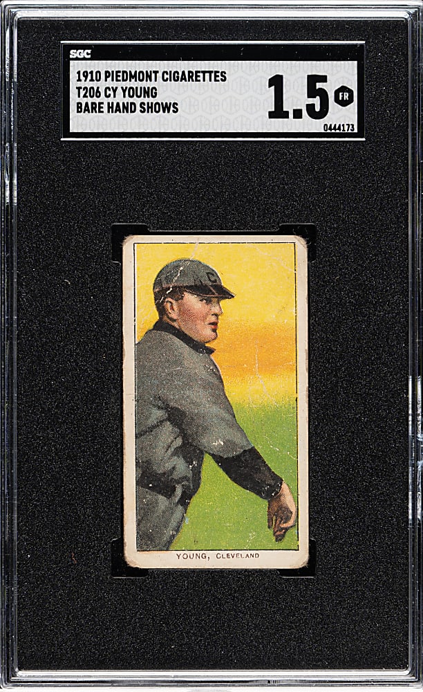 1909-1911 T206 White Border Cy Young Bare Hand Shows SGC FAIR 1.5