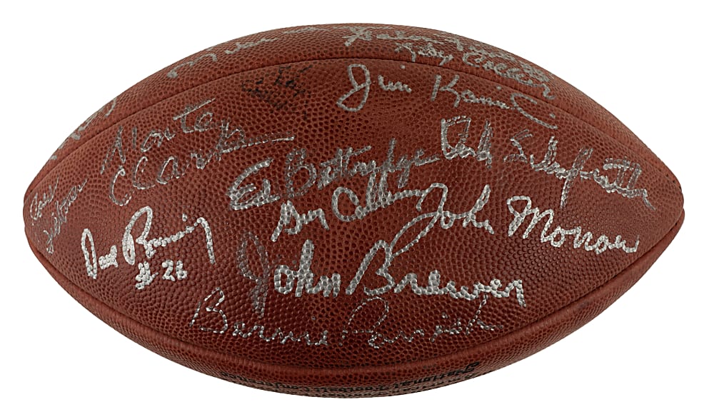 1964 Cleveland Browns NFL Champions Team-Signed Reunion Football