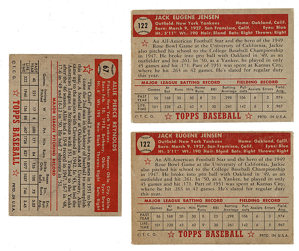 1952 Topps Low-Number Collection (89)