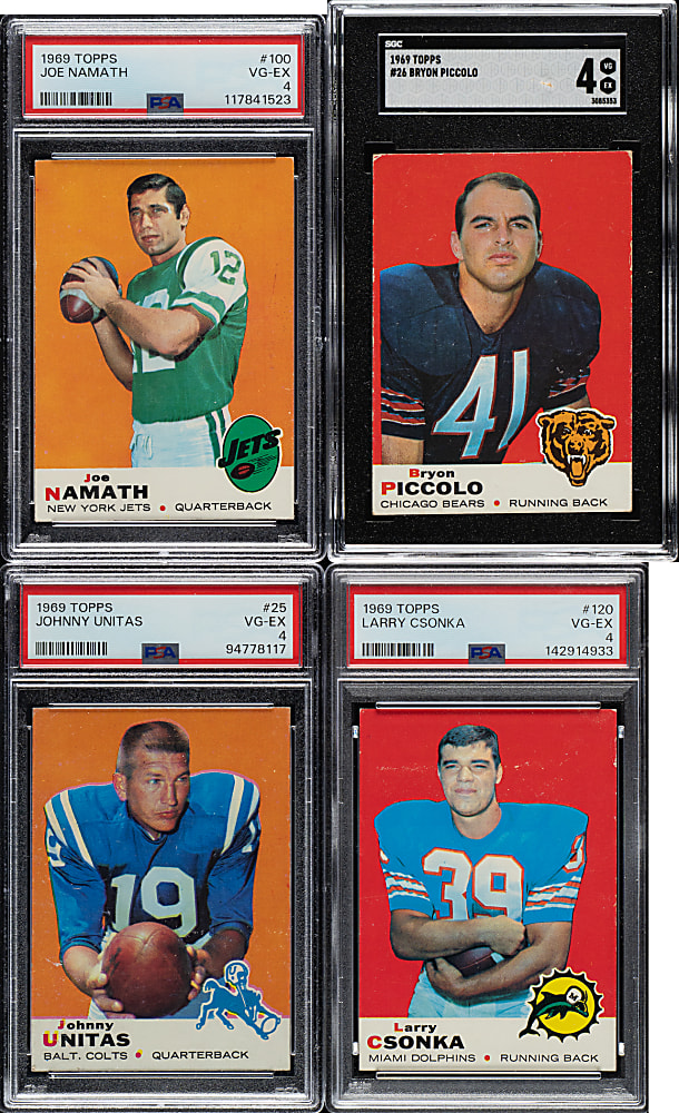 1969 Topps Football Complete Set (263) Including 17 PSA- and SGC-Graded Cards