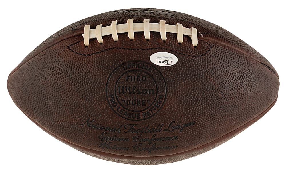 Cleveland Browns Hall of Famer Multi-Signed Football Including Jim Brown, Paul Warfield, and Leroy Kelly - JSA