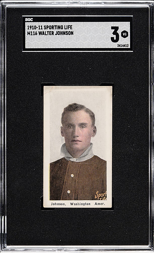 1910-1911 M116 Sporting Life Walter Johnson SGC VG 3