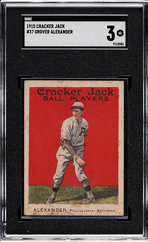 1915 E145 Cracker Jack #37 Grover Alexander SGC VG 3
