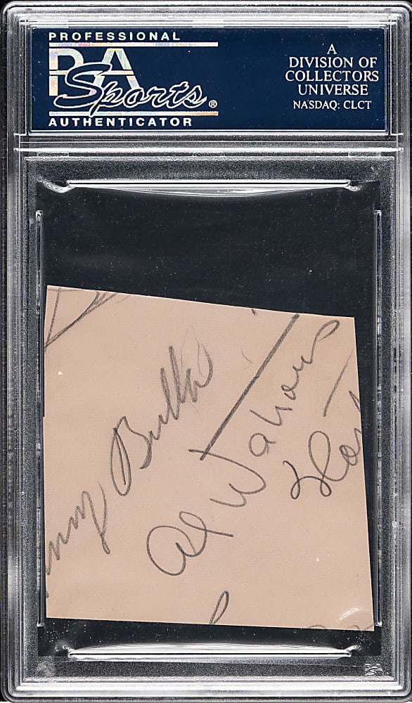 Babe Ruth and Ty Cobb Dual-Signed Cut Signature - PSA/DNA
