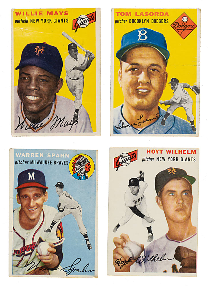 1954 Topps Collection (151) Including Willie Mays and Tom Lasorda Rookie