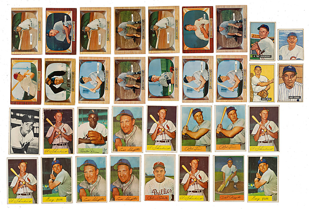 1950 to 1955 Bowman Collection (254) with 38 Hall of Famers Including Mays, Banks, and Kaline