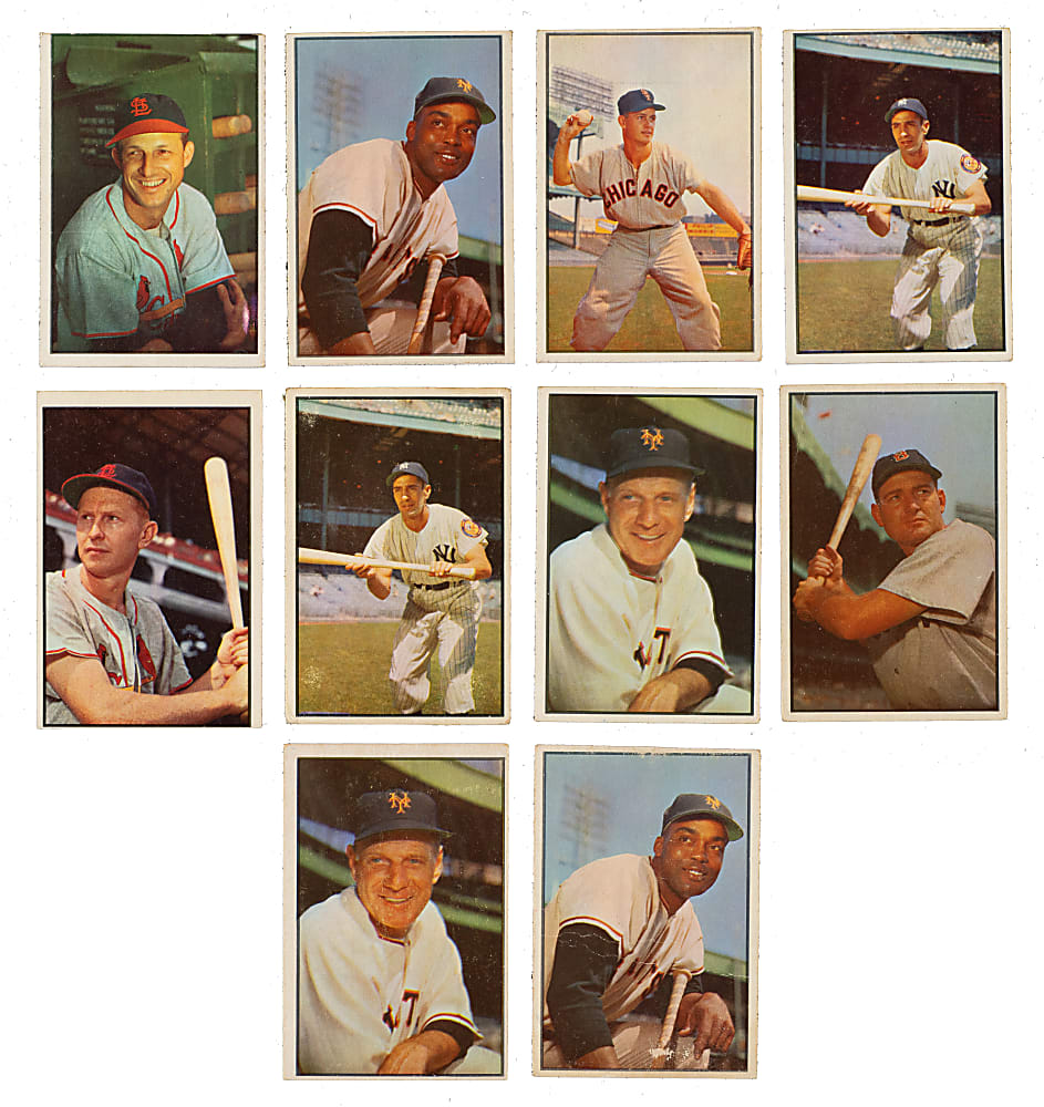 1953 Bowman Color Collection (107) with 15 Hall of Famers Including Reese and Two Musials