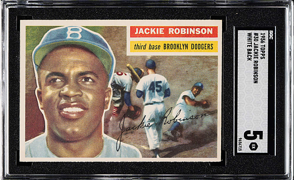 1956 Topps #30 Jackie Robinson White Back SGC EX 5