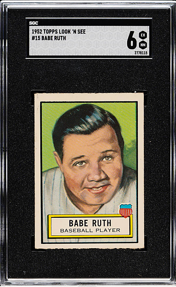 1952 Topps "Look 'n See" #15 Babe Ruth SGC EX/NM 6