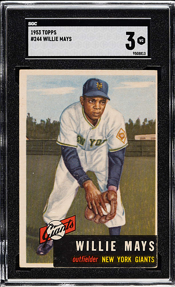 1953 Topps #244 Willie Mays SGC VG 3
