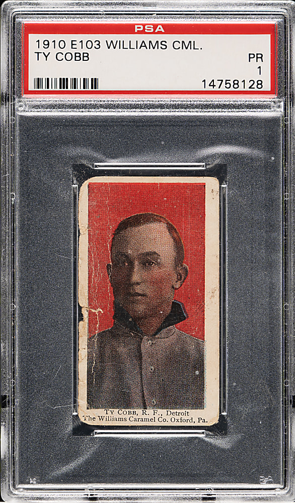 1910 E103 Williams Caramel Ty Cobb PSA POOR 1