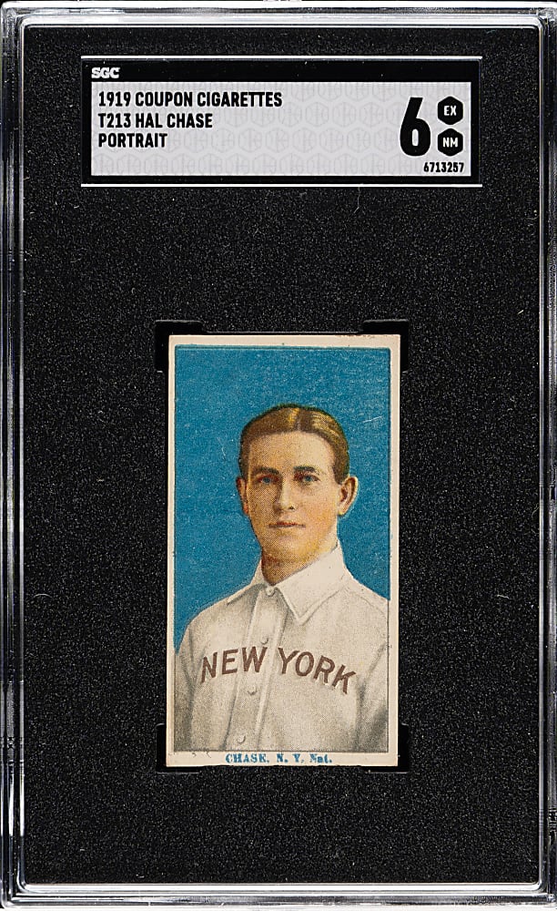 1919 T213 Coupon Cigarettes (Type 3) Hal Chase Portrait SGC EX/NM 6 - 1 of 1 - Highest Graded!