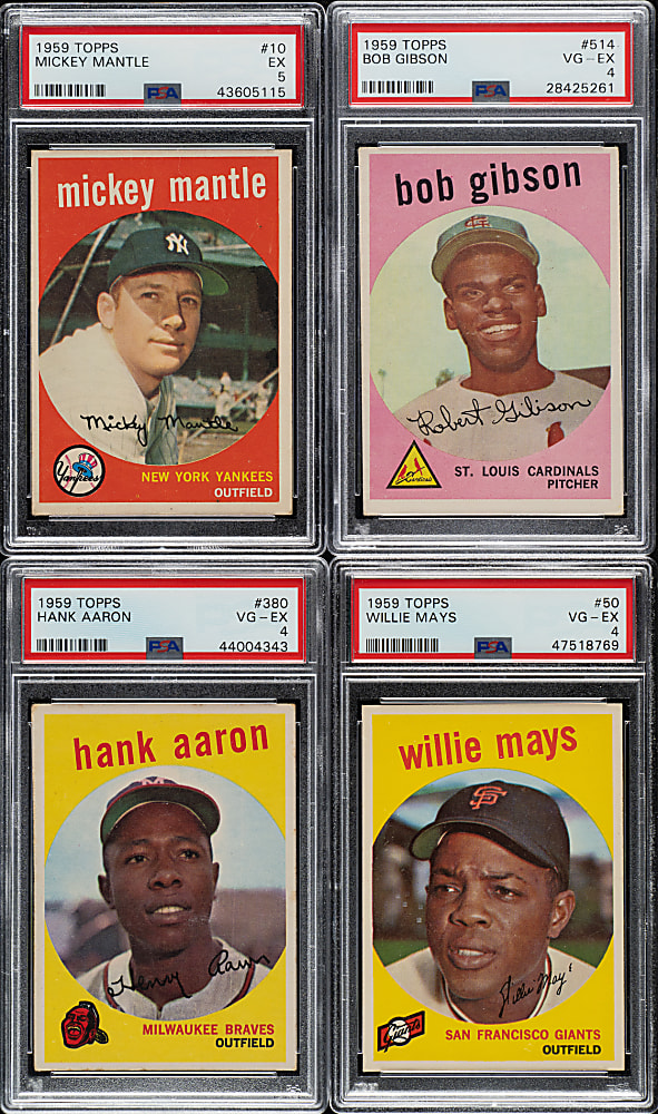 1959 Topps Complete Set (572) Including 87 PSA- and SGC-Graded Cards Plus Five Variations