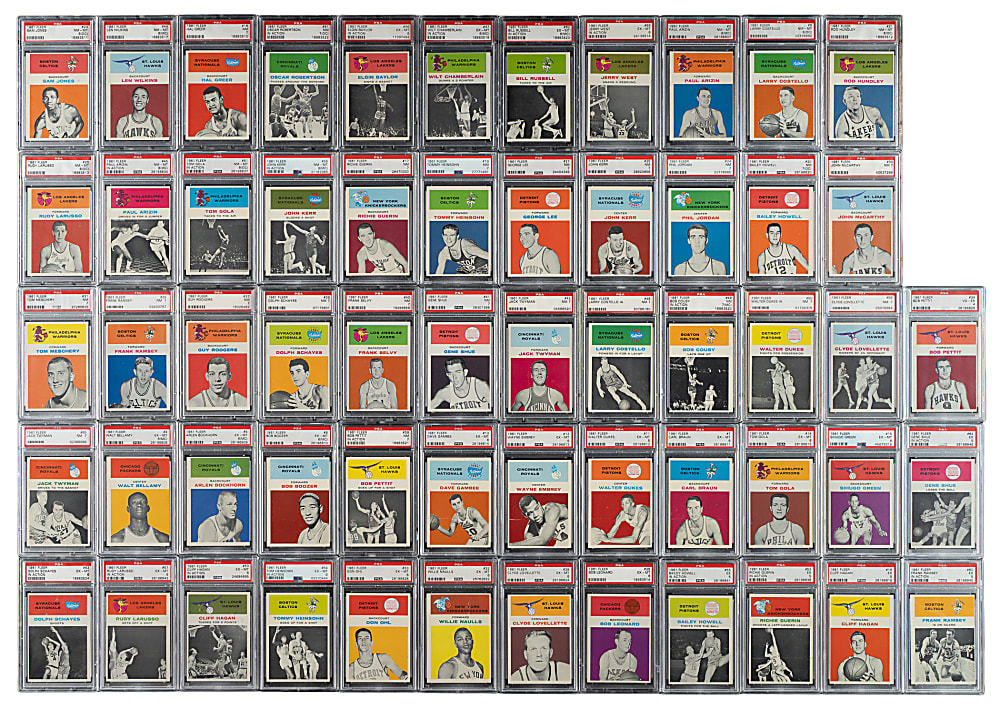 1961-1962 Fleer Basketball PSA-Graded Complete Set (66)