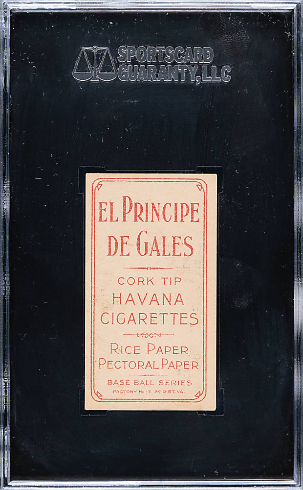 1909-1911 T206 White Border Larry McLean SGC EX/NM 80 - El Principe De Gales Back - 1 of 1 - Highest Graded!