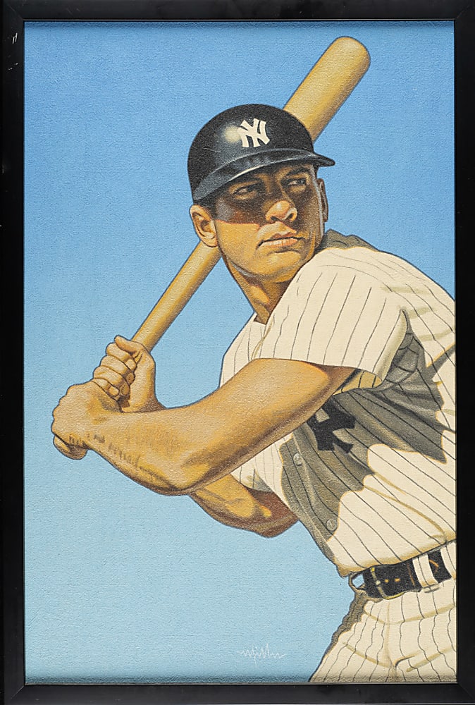 Mickey Mantle Original Painting by Arthur K. Miller