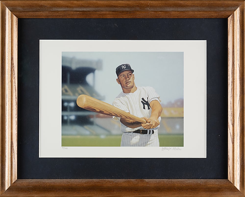 Mickey Mantle Limited-Edition Lithograph - Arthur K. Miller