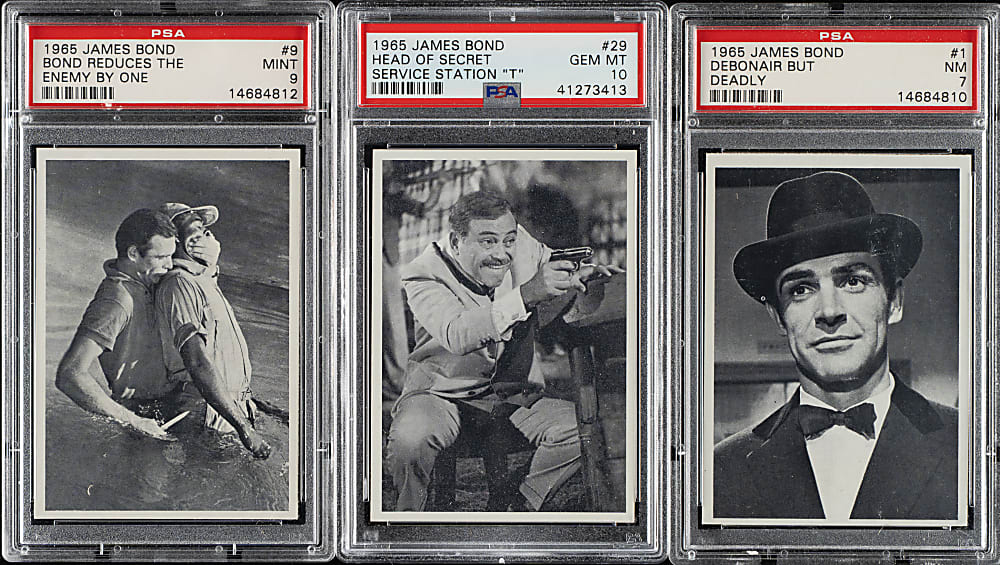 1965 Philadelphia "James Bond" PSA-Graded Complete Set (66)