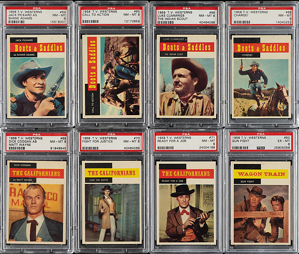 1958 Topps "TV Westerns" PSA-Graded Complete Set (71)