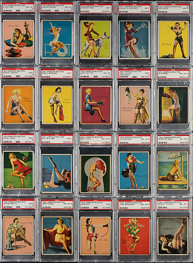 1944 R59 American Beauties PSA-Graded Complete Set (24)