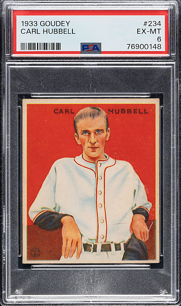 1933 R319 Goudey #234 Carl Hubbell PSA EX-MT 6