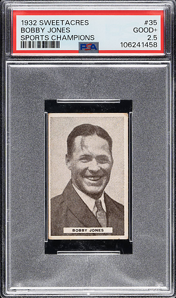 1932 Sweetacres Sports Champions #35 Bobby Jones PSA GOOD+ 2.5